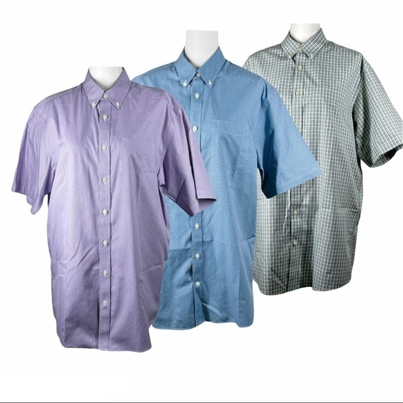 3 Eddie Bauer Button Downs - Size Tall Large‎ - Picture 1 of 10